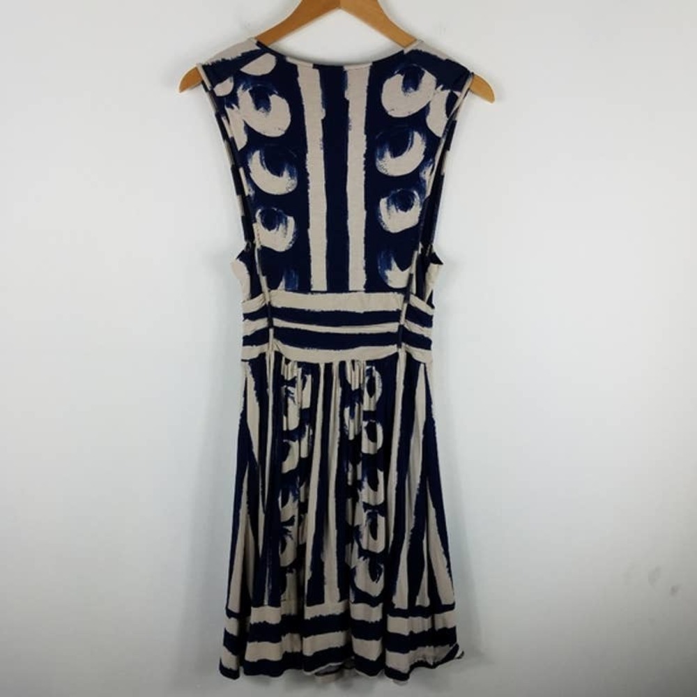Maeve Blue and White Patterned Mini Dress - Picture 6 of 11